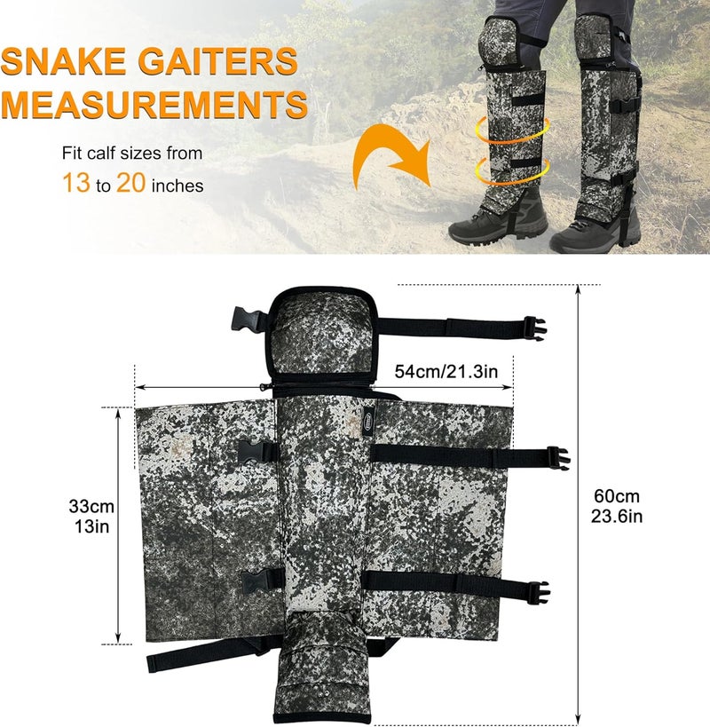MDSTOP Snake Gaiters Leg Guards, Waterproof Snake Guards, Adjustable Snake Bite Protection for Lower Legs, Snake Chaps for Men&Women - Image 4